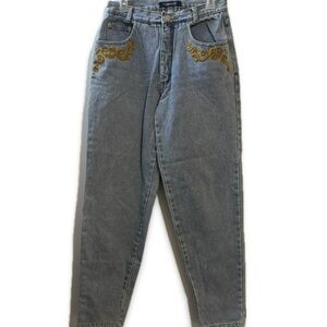 Vintage Western Embroidered Women's Jeans Size 13